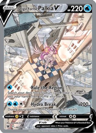 Origin Forme Palkia V (Alternate Full Art) 167/189/189 - Ultra Rare - Holofoil