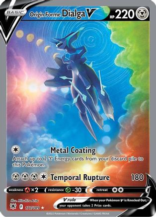 Origin Forme Dialga V (Alternate Full Art) 177/189/189 - Ultra Rare - Holofoil
