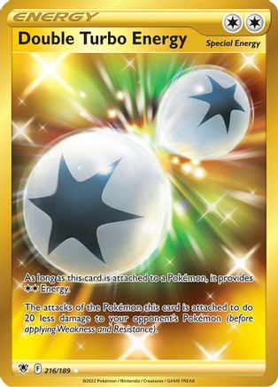 Double Turbo Energy (Secret) 216/189/189 - Secret Rare - Holofoil