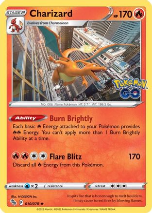 Charizard 010/078/78 - Holo Rare - Holofoil
