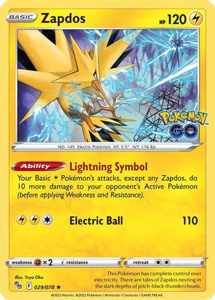 Zapdos 029/078/78 - Holo Rare - Holofoil