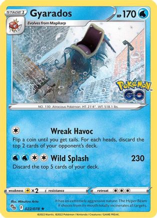 Gyarados 022/078/78 - Holo Rare - Holofoil