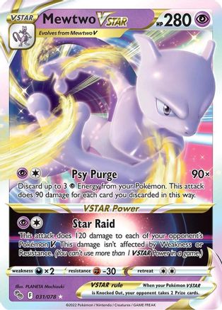 Mewtwo VSTAR 031/078/78 - Ultra Rare - Holofoil