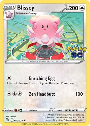 Blissey 052/078/78 - Holo Rare - Holofoil