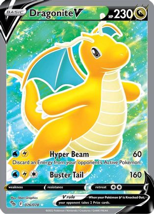 Dragonite V (Full Art) 076/078/78 - Ultra Rare - Holofoil