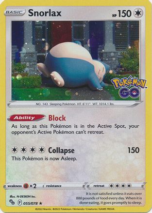 Snorlax 055/078 - Promo - Holofoil