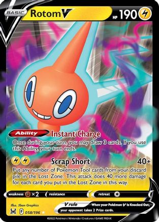 Rotom V 058/196/196 - Ultra Rare - Holofoil