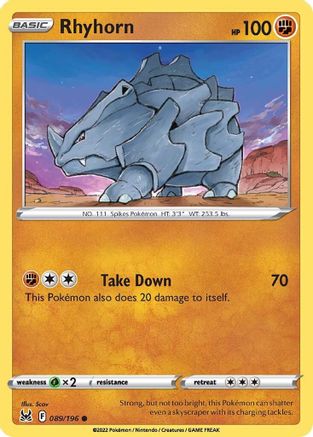 Rhyhorn 089/196/196 - Common