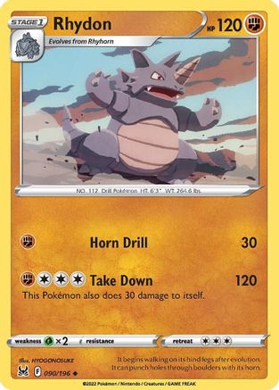 Rhydon 090/196/196 - Uncommon