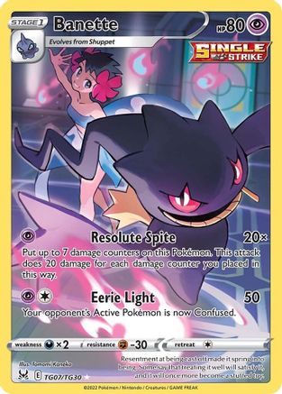 Banette TG07/TG30/30 - Ultra Rare - Holofoil