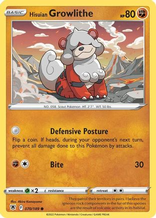 Hisuian Growlithe 070/189 - Promo - Holofoil