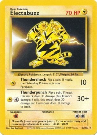 Electabuzz 020/102/102 - Rare