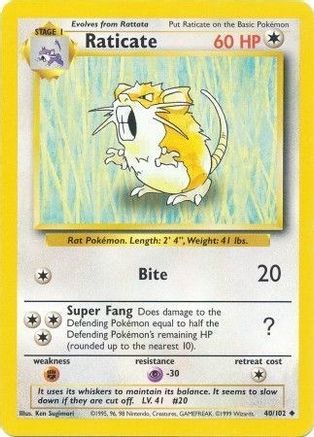 Raticate 040/102/102 - Uncommon