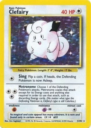 Clefairy 005/102/102 - Holo Rare - Holofoil