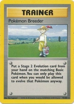 Pokemon Breeder 076/102/102 - Rare