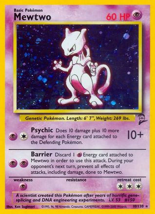 Mewtwo 010/130/130 - Holo Rare - Holofoil
