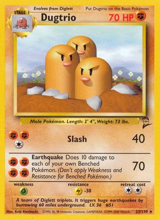Dugtrio 023/130/130 - Rare