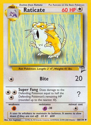 Raticate 058/130/130 - Uncommon