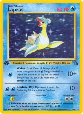Lapras (010/62) - Fossil Unlimited Holofoil
