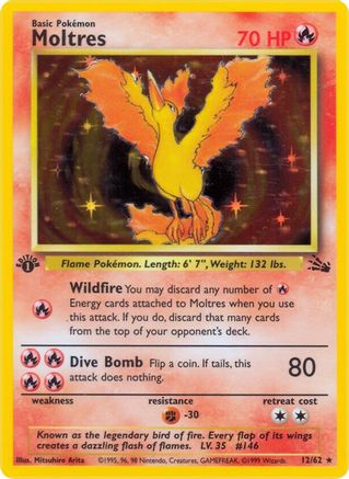 Moltres (012/62) - Fossil Holofoil