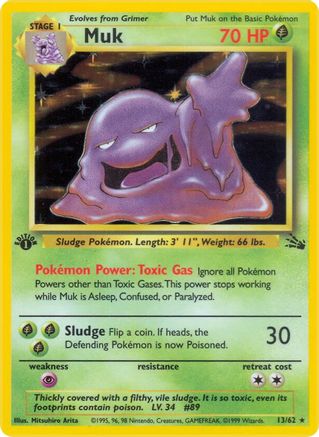 Muk (013/62) - Fossil Unlimited Holofoil