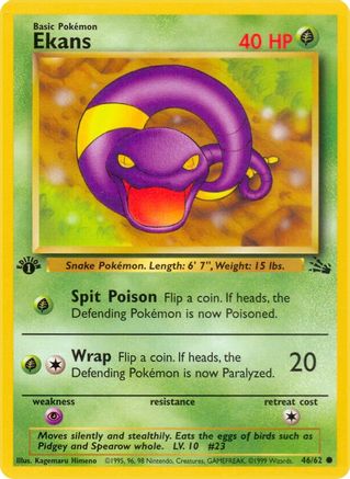 Ekans (046/62) - Fossil Unlimited