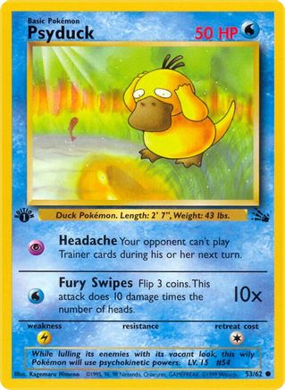 Psyduck (053/62) - Fossil 1st Edition