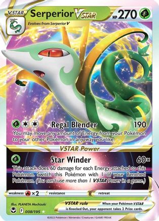 Serperior VSTAR 008/195/195 - Ultra Rare - Holofoil