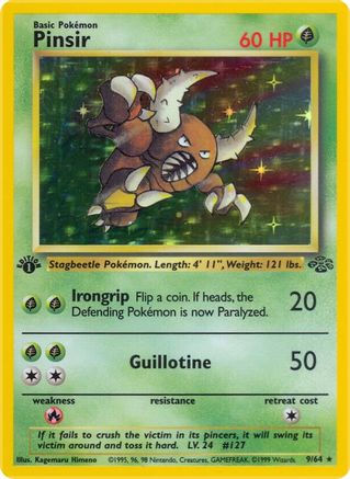 Pinsir (9) 009/64/64 - Holo Rare - Unlimited Holofoil