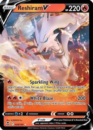 Reshiram V 024/195/195 - Ultra Rare - Holofoil