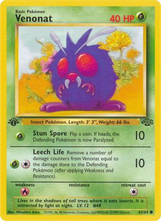 Venonat 063/64/64 - Common - 1st Edition