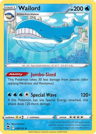 Wailord 038/195/195 - Uncommon