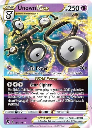 Unown VSTAR 066/195/195 - Ultra Rare - Holofoil