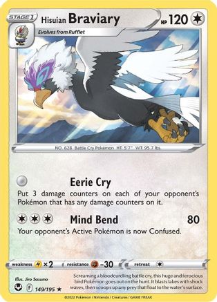 Hisuian Braviary 149/195/195 - Rare