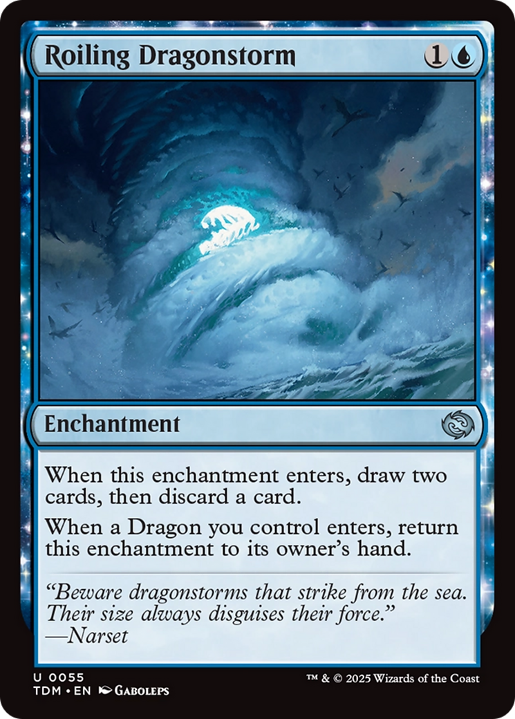 Roiling Dragonstorm (TDM-055) - Tarkir: Dragonstorm Foil