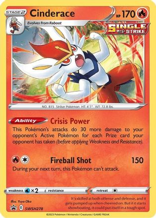 Cinderace SWSH278/307 - Promo - Holofoil