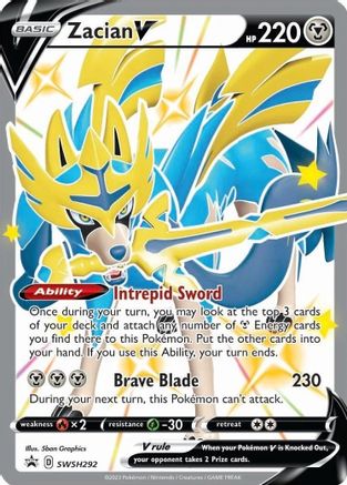 Zacian V (Shiny) SWSH292/307 - Promo - Holofoil