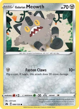 Galarian Meowth 084/159/159 - Common