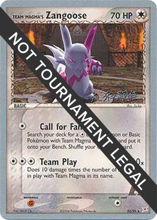 Team Magma's Zangoose - 2004 (Tsuguyoshi Yamato) 023 - Rare