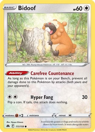 Bidoof 111/159/159 - Common