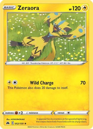 Zeraora 052/159/159 - Rare