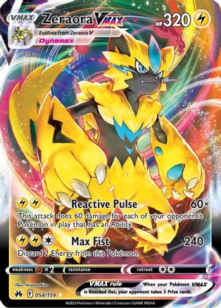 Zeraora VMAX 054/159/159 - Ultra Rare - Holofoil