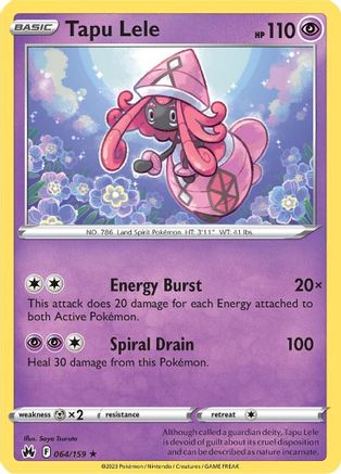 Tapu Lele 064/159/159 - Holo Rare - Holofoil