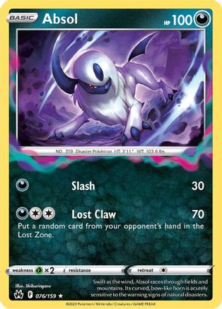 Absol 076/159/159 - Holo Rare - Holofoil