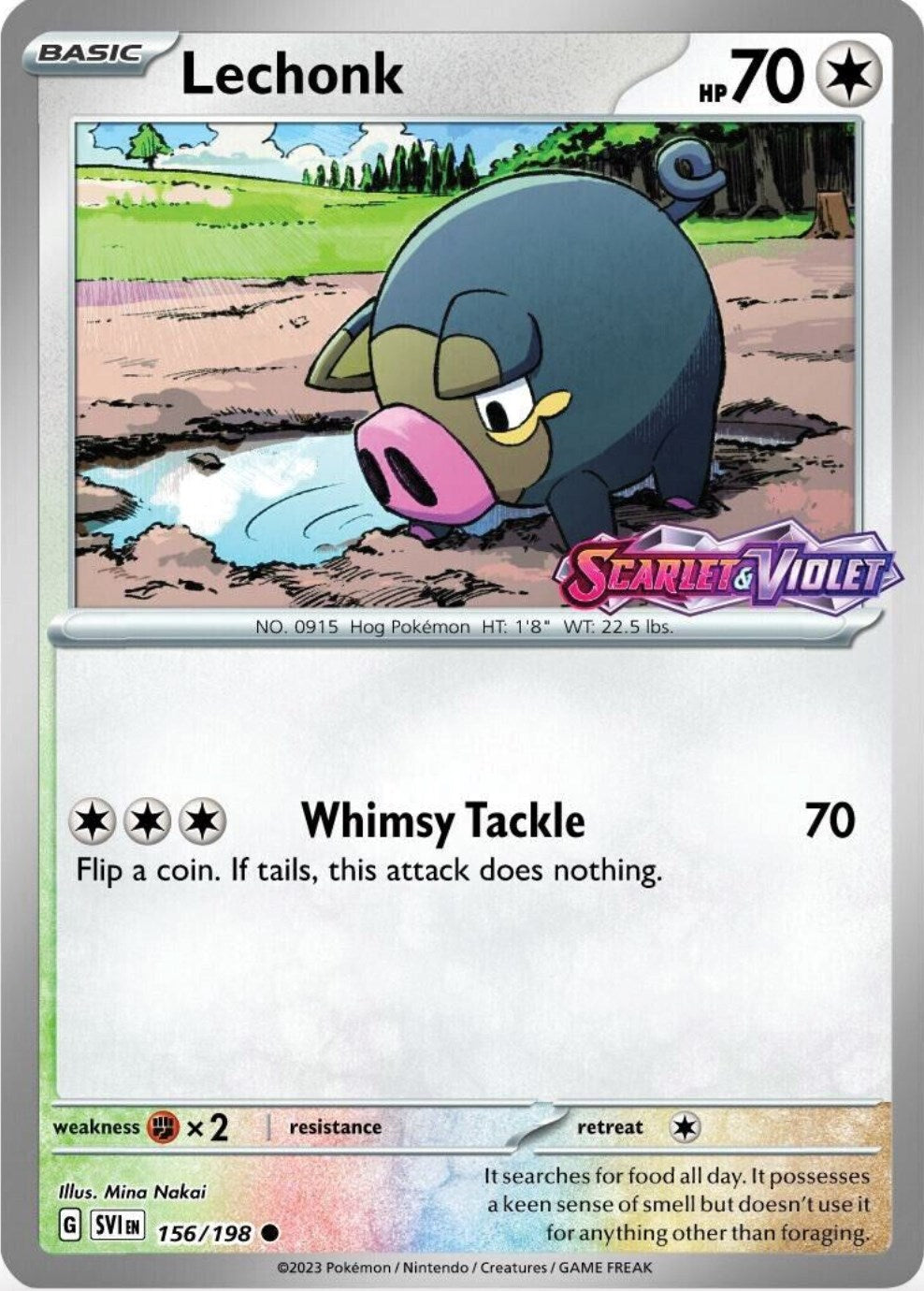 Lechonk 156/198 - Common - Reverse Holofoil