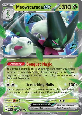 Meowscarada ex 015/193 - Double Rare - Holofoil