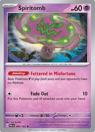 Spiritomb 089/193 - Rare - Holofoil