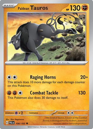 Paldean Tauros 108/193 - Uncommon