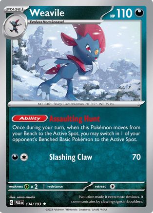 Weavile 134/193 - Rare - Holofoil