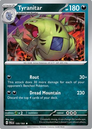 Tyranitar 135/193 - Rare - Holofoil
